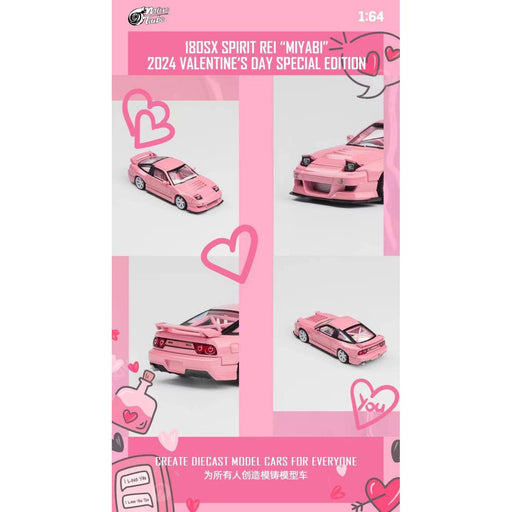 MicroTurbo Nissan 180SX Custom Spirit Rei "MIYABI" in Pink 2024 Valentine's Special Edition 1:64 - Premium Nissan - Just $44.99! Shop now at Retro Gaming of Denver