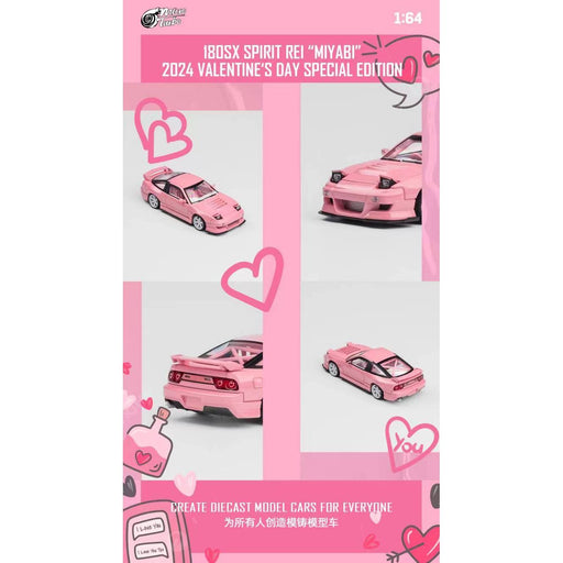 MicroTurbo Nissan 180SX Custom Spirit Rei "MIYABI" in Pink 2024 Valentine's Special Edition 1:64 - Just $44.99! Shop now at Retro Gaming of Denver