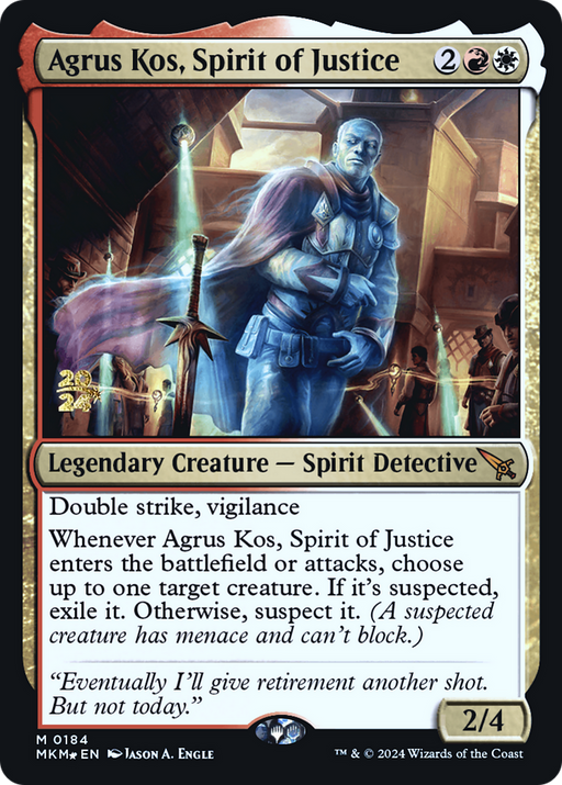 Agrus Kos, Spirit of Justice [Murders at Karlov Manor Prerelease Promos] - Just $0.55! Shop now at Retro Gaming of Denver