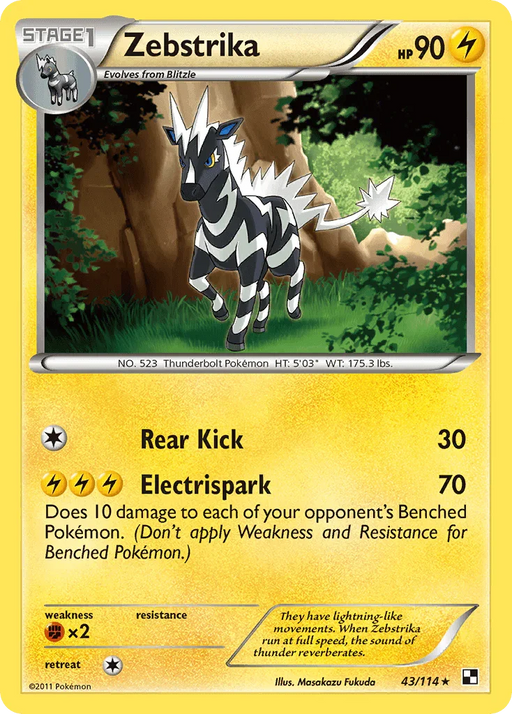 Zebstrika (43/114) [Black & White: Base Set] - for just $0.40! 