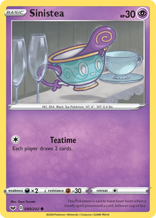 Sinistea (089/202) [Sword & Shield: Base Set] - for just $0.10! 