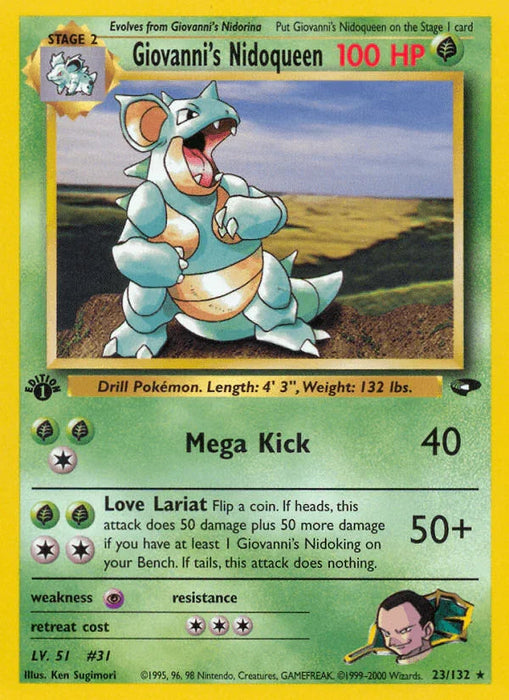 Giovanni's Nidoqueen (23/132) [Gym Challenge 1st Edition] - for just $4.55! 