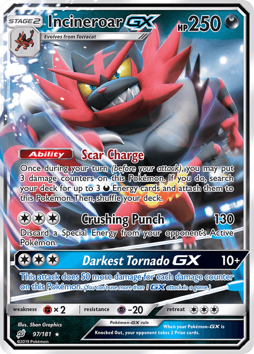 Incineroar GX (97/181) [Sun & Moon: Team Up] - for just $1! 
