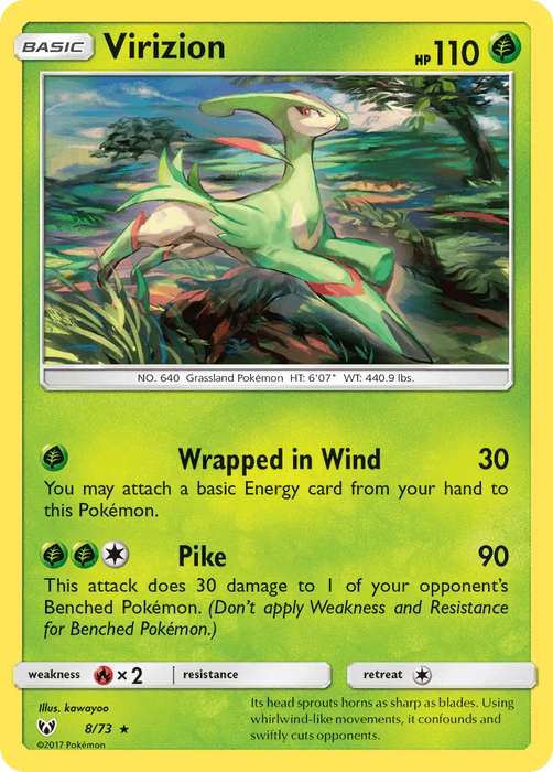 Virizion (8/73) [Sun & Moon: Shining Legends] - for just $0.15! 