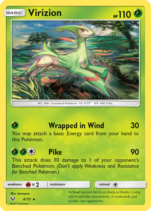 Virizion (8/73) [Sun & Moon: Shining Legends] - for just $0.15! 