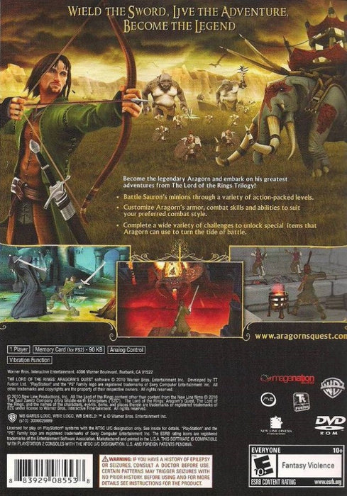 Lord of the Rings: Aragorn's Quest – PlayStation 2 (PS2) - for just $0! 