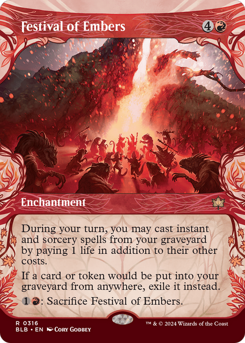Festival of Embers (BLB-316) - Bloomburrow: (Showcase) (Borderless) - for just $0.10! 