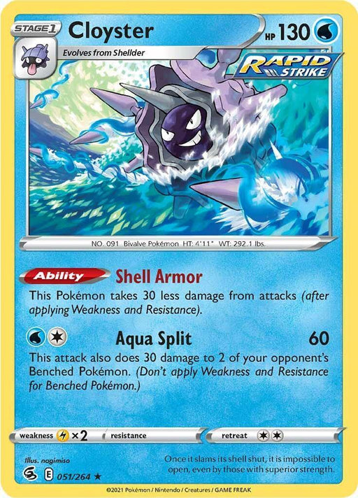 Cloyster (051/264) [Sword & Shield: Fusion Strike] - for just $0.10! 