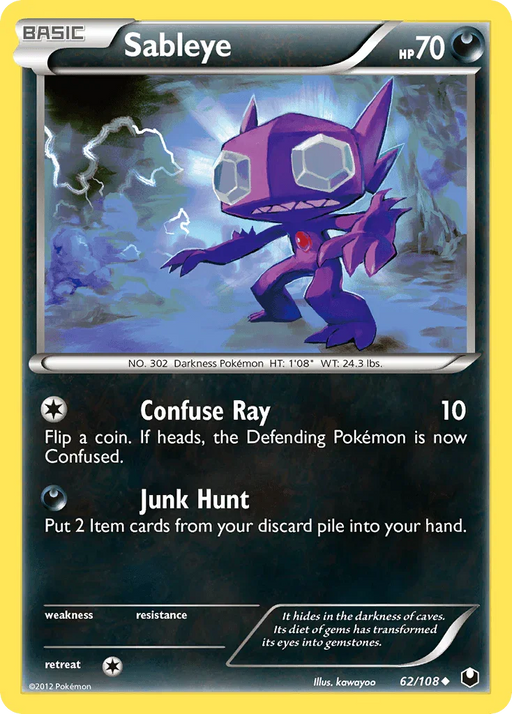 Sableye (62/108) [Black & White: Dark Explorers] - for just $0.90! 