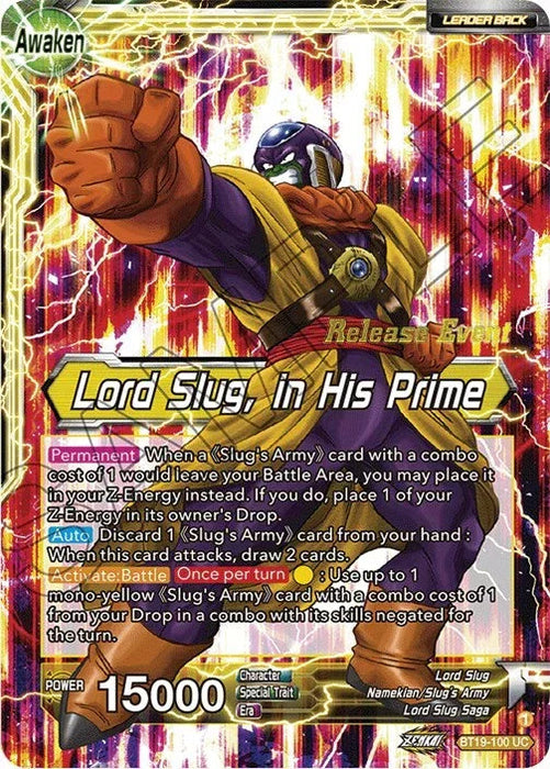 Lord Slug // Lord Slug, in His Prime (Fighter's Ambition Holiday Pack) (BT19-100) [Tournament Promotion Cards] - for just $0.10! 