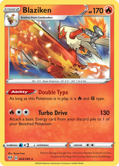 Blaziken (024/189) [Sword & Shield: Darkness Ablaze] - for just $0.25! 