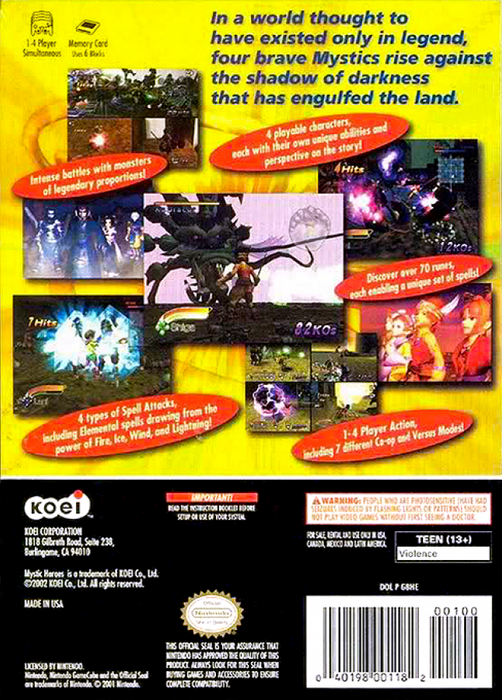 Mystic Heroes – GameCube (GC) - for just $26.99! 