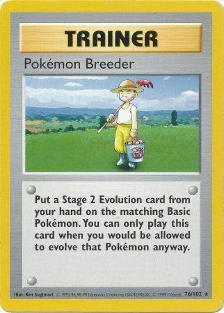 Pokemon Breeder (76/102) [Base Set Shadowless Unlimited] - for just $6.10! 