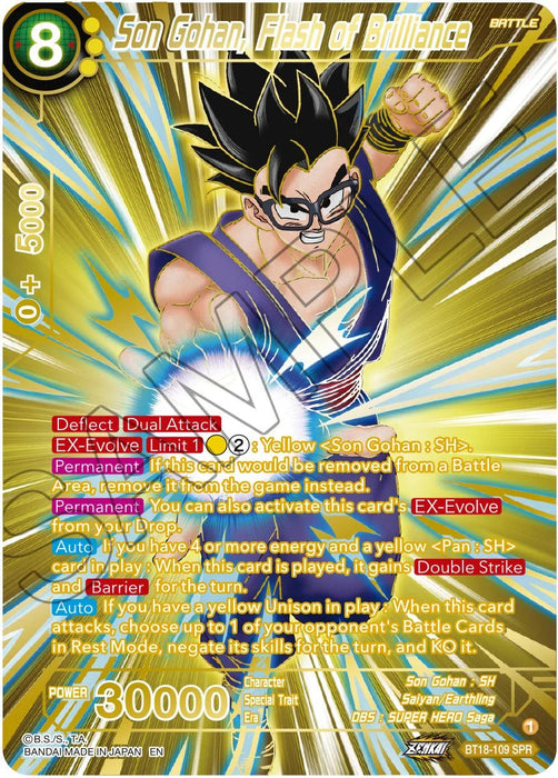 Son Gohan, Flash of Brilliance (SPR) (BT18-113) [Dawn of the Z-Legends] - for just $0.85! 