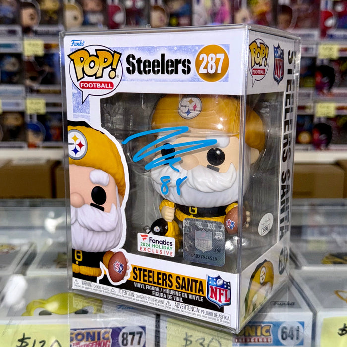Pat Freiermuth Signed NFL Pittsburgh Steelers Santa Funko Pop! #287 With JSA COA - for just $120! 
