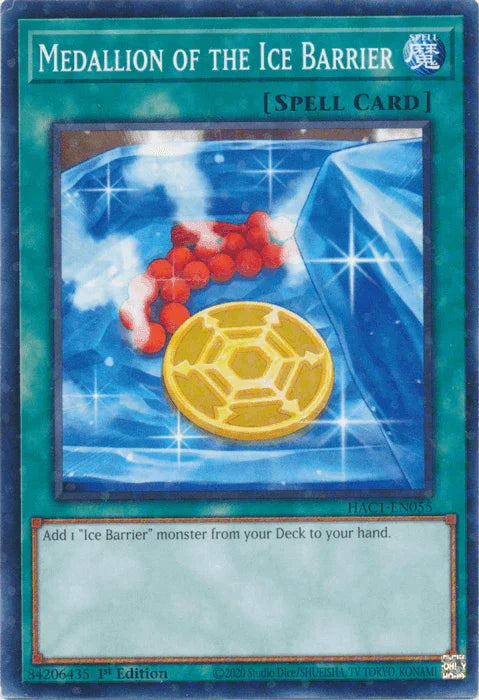 Medallion of the Ice Barrier (Duel Terminal) [HAC1-EN055] Parallel Rare - for just $0.55! 