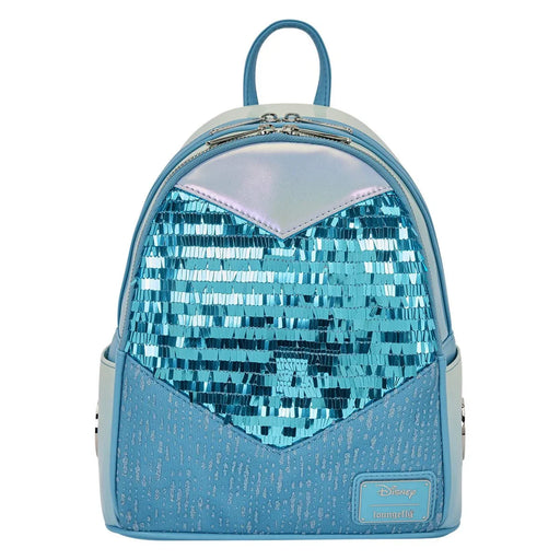 Loungefly Frozen Elsa Glitter Sequin Cosplay Mini Backpack - for just $90! 