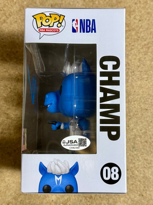 Mark Cuban Signed NBA Dallas Mavericks Mascot Champ Funko Pop! #08 With JSA COA - for just $200! 