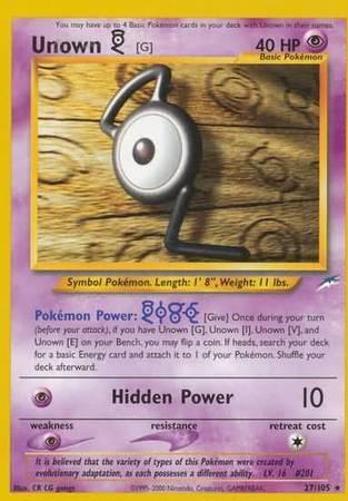 Unown [G] (27/105) [Neo Destiny Unlimited] - for just $5.90! 