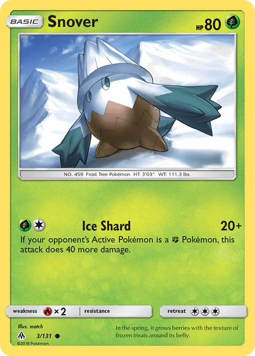 Snover (3/131) [Sun & Moon: Forbidden Light] - for just $0.10! 
