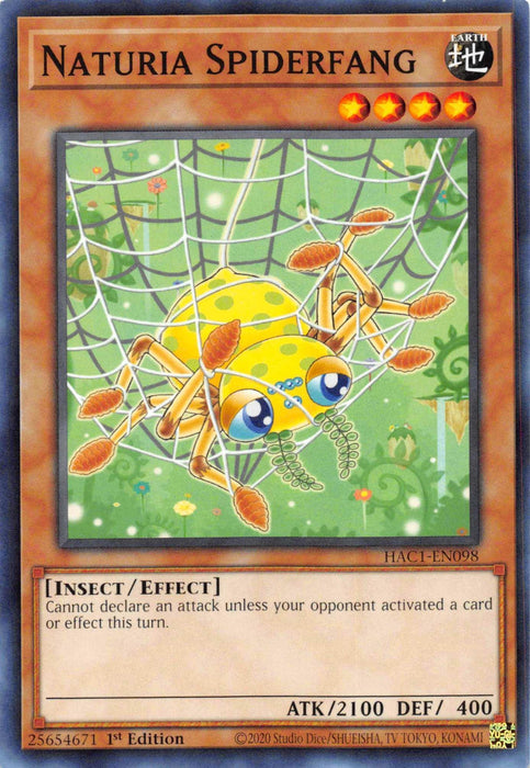 Naturia Spiderfang [HAC1-EN098] Common - for just $0.10! 