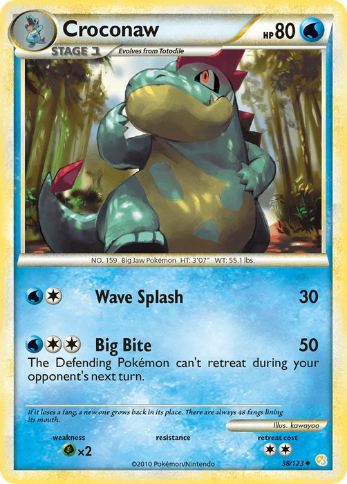 Croconaw (38/123) [HeartGold & SoulSilver: Base Set] - for just $0.50! 