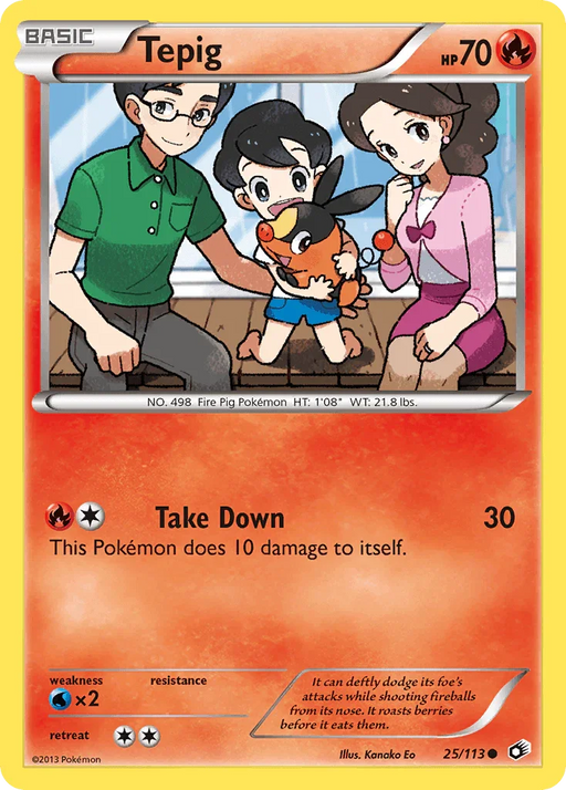 Tepig (25/113) [Black & White: Legendary Treasures] - for just $0.70! 
