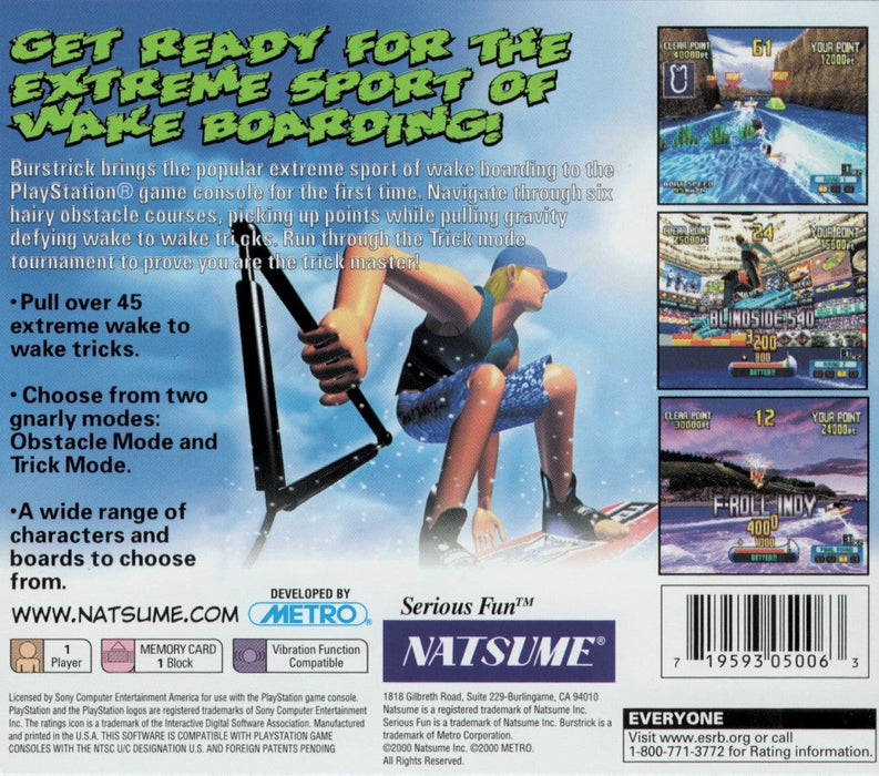 BursTrick Wakeboarding – PlayStation 1 (PS1) - for just $0! 