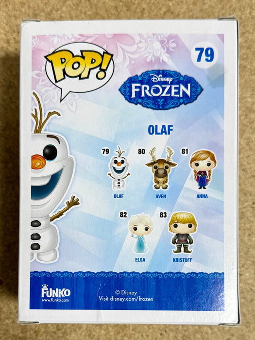 Josh Gad Signed Disney Frozen Flocked Olaf Asia 2014 Exclusive Funko Pop! #79 With JSA COA - for just $130! 
