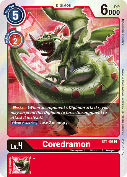 Coredramon [ST1-06] (Event Pack) [Starter Deck: Gaia Red Promos] - Just $0.15! Shop now at Retro Gaming of Denver