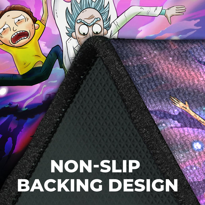 Space Journey With Rick & Morty inspired Gaming Rug - 62x40 inches - for just $44.99! 