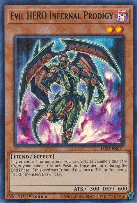 Evil HERO Infernal Prodigy [LDS3-EN024] Ultra Rare - for just $0.25! 