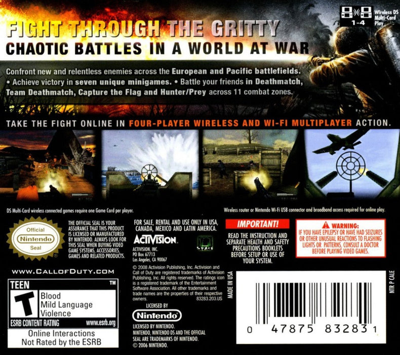 Call of Duty: World at War – Nintendo DS (DS) - for just $0! 