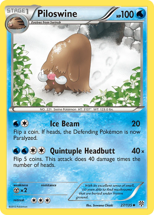 Piloswine (27/135) [Black & White: Plasma Storm] - for just $0.15! 