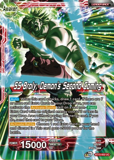 Broly // SS Broly, Demon's Second Coming (BT15-002) [Saiyan Showdown] - for just $0.10! 