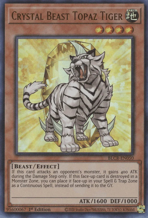 Crystal Beast Topaz Tiger [BLCR-EN050] Ultra Rare - for just $0.15! 