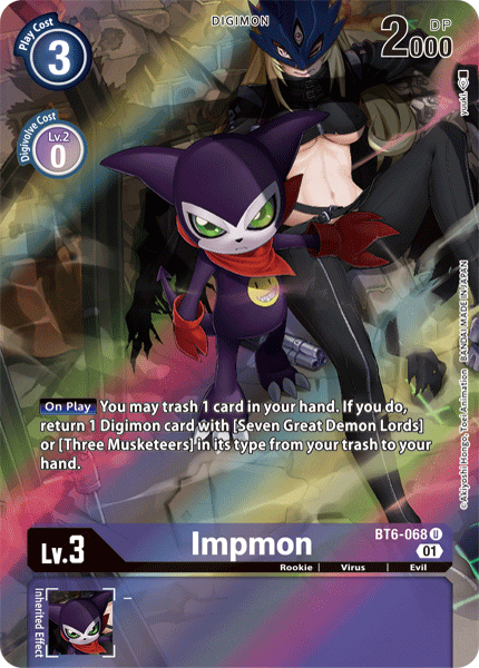 Impmon [BT6-068] (Alternate Art) [Double Diamond] - Just $2.95! Shop now at Retro Gaming of Denver