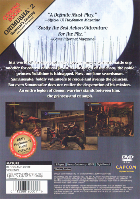 Onimusha: Warlords [Greatest Hits] – PlayStation 2 (PS2) - for just $0! 