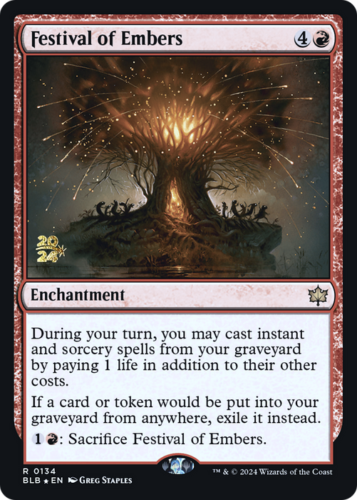 Festival of Embers (PRE-134) - Bloomburrow Promos Foil - for just $0.11! 