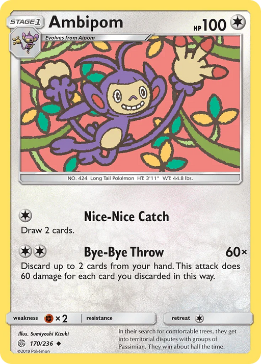 Ambipom (170/236) [Sun & Moon: Cosmic Eclipse] - for just $0.10! 