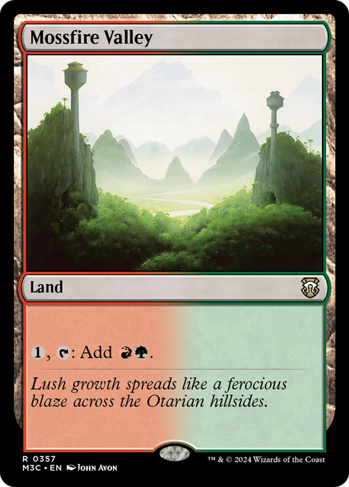 Mossfire Valley (M3C-357) - Modern Horizons 3 Commander - for just $0.09! 