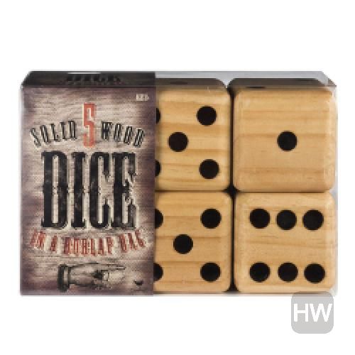 5 Giant Wood Dice - for just $19.99! 