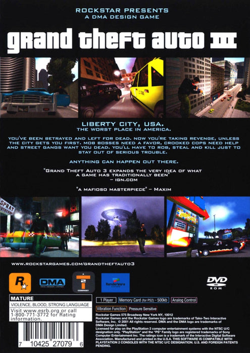 Grand Theft Auto III – PlayStation 2 (PS2) - for just $8.99! 