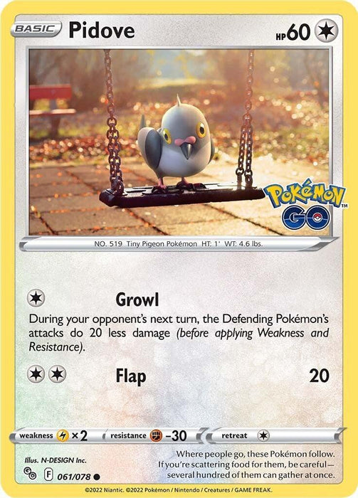 Pidove (061/078) [Pokémon GO] - for just $0.10! 