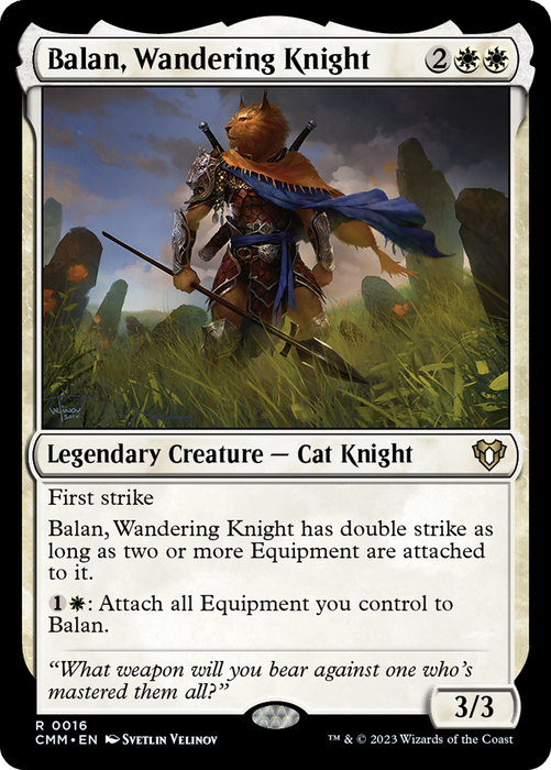 Balan, Wandering Knight (CMM-016) - Commander Masters - for just $0.15! 