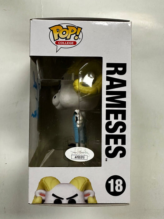 Coach Mack Brown Signed NCAA Ramses #18 UNC North Carolina Tar Heels Funko Pop With JSA COA - for just $170! 