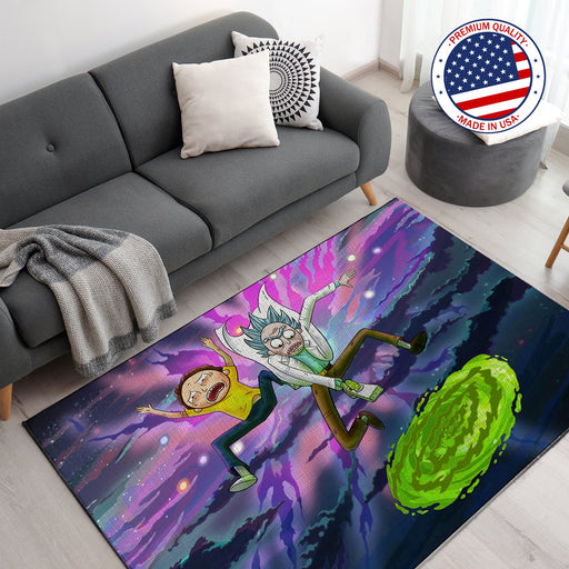 Space Journey With Rick & Morty inspired Gaming Rug - 62x40 inches - for just $44.99! 