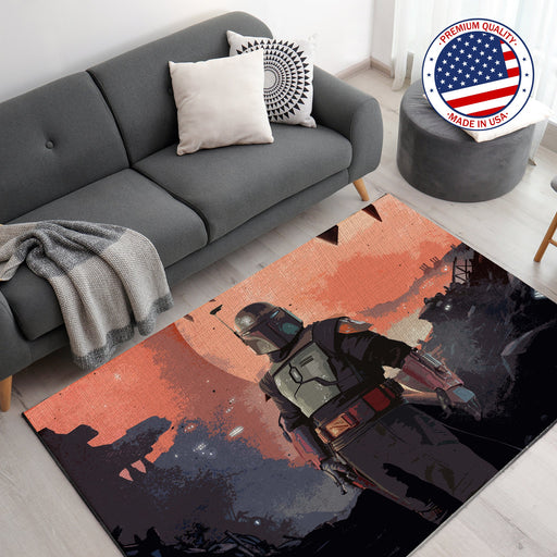 Boba Fett Star Wars inspired Gaming Rug - 62x40 inches - for just $44.99! 