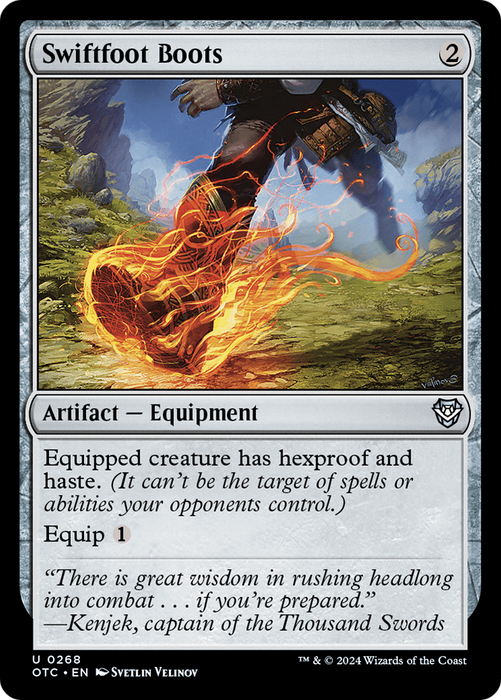 Swiftfoot Boots (OTC-268) - Outlaws of Thunder Junction Commander - for just $0.73! 