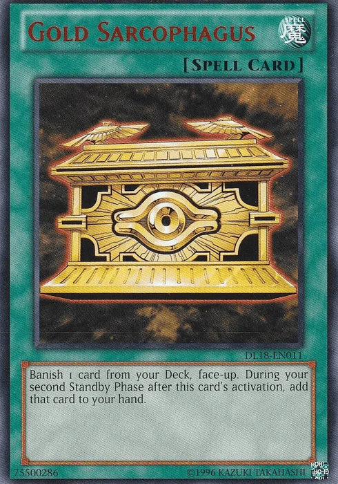 Gold Sarcophagus (Red) [DL18-EN011] Rare - for just $1.55! 